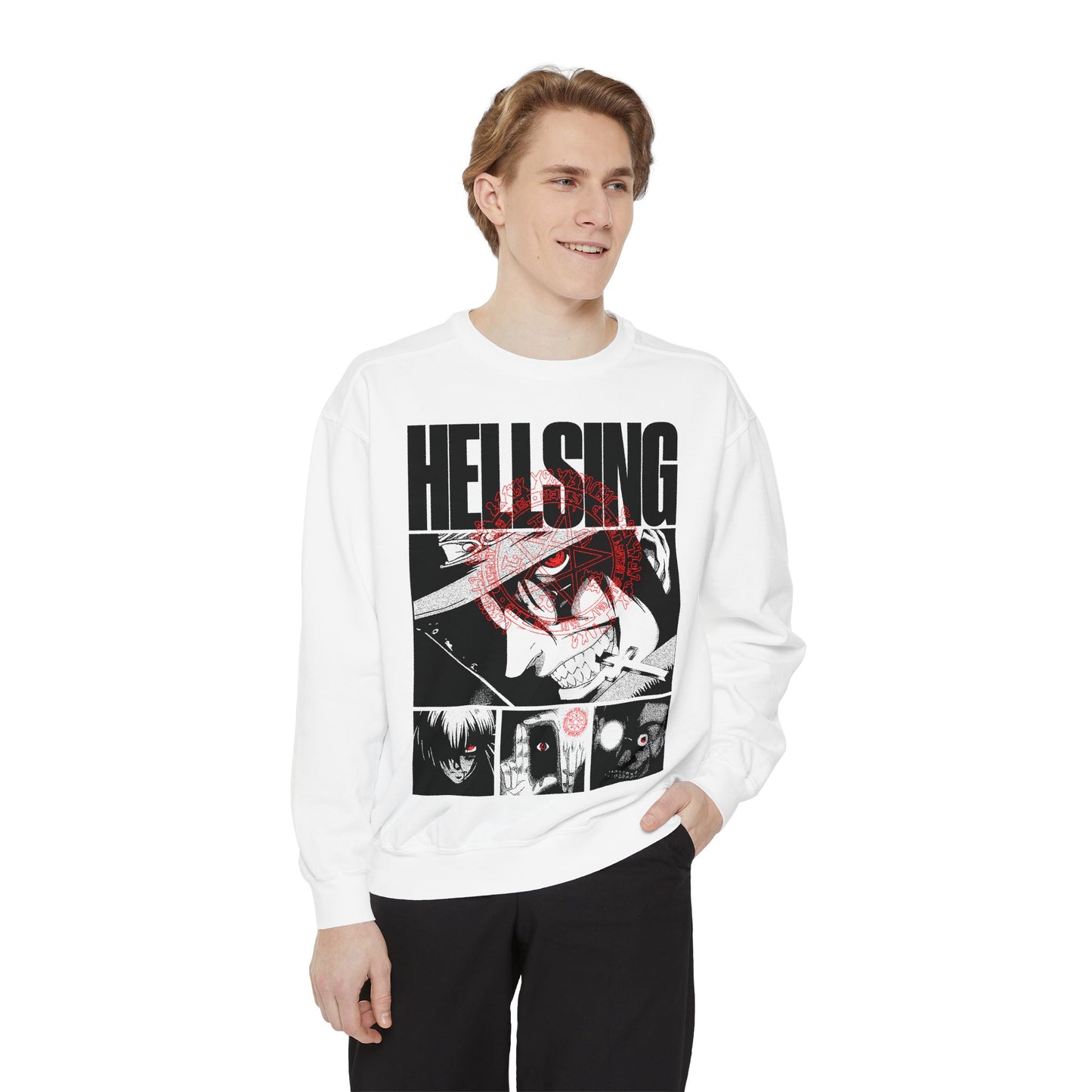 Hellsing Anime Sweatshirt, Cozy Unisex Crewneck, Gift for Anime Lovers, Perfect for Casual Wear, Horror and Halloween Style