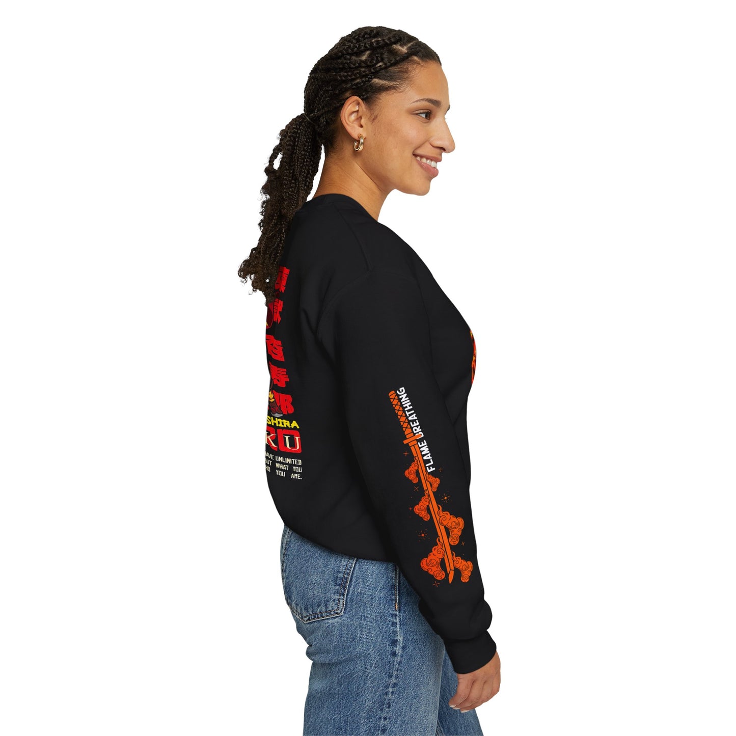 Anime-Inspired Unisex Crewneck Sweatshirt, Cozy Graphic Sweater, Kyojuro Demon Slayer Apparel, Gift for Anime Fans, Essential for [...]