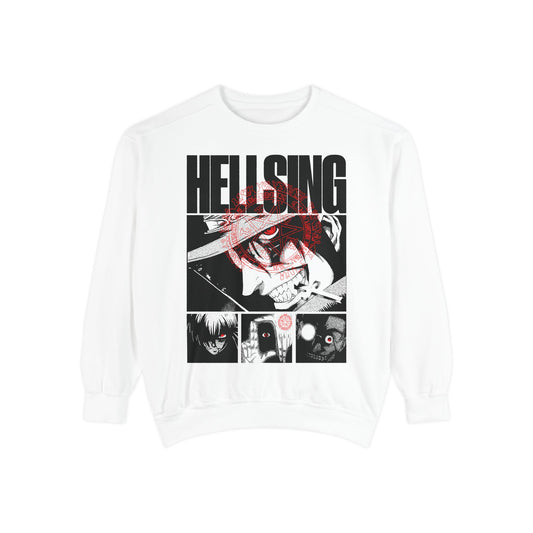 Hellsing Anime Sweatshirt, Cozy Unisex Crewneck, Gift for Anime Lovers, Perfect for Casual Wear, Horror and Halloween Style