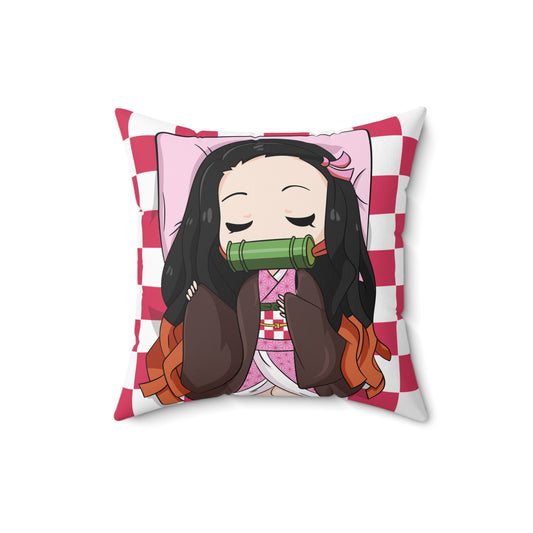 Anime-Inspired Decorative Pillow with Cozy Vibes, Home Decor, Gift for Fans, Cozy Room Accent, Anime Merchandise, Throw Pillow