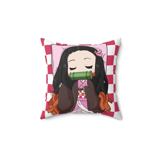 Anime-Inspired Decorative Pillow with Cozy Vibes, Home Decor, Gift for Fans, Cozy Room Accent, Anime Merchandise, Throw Pillow